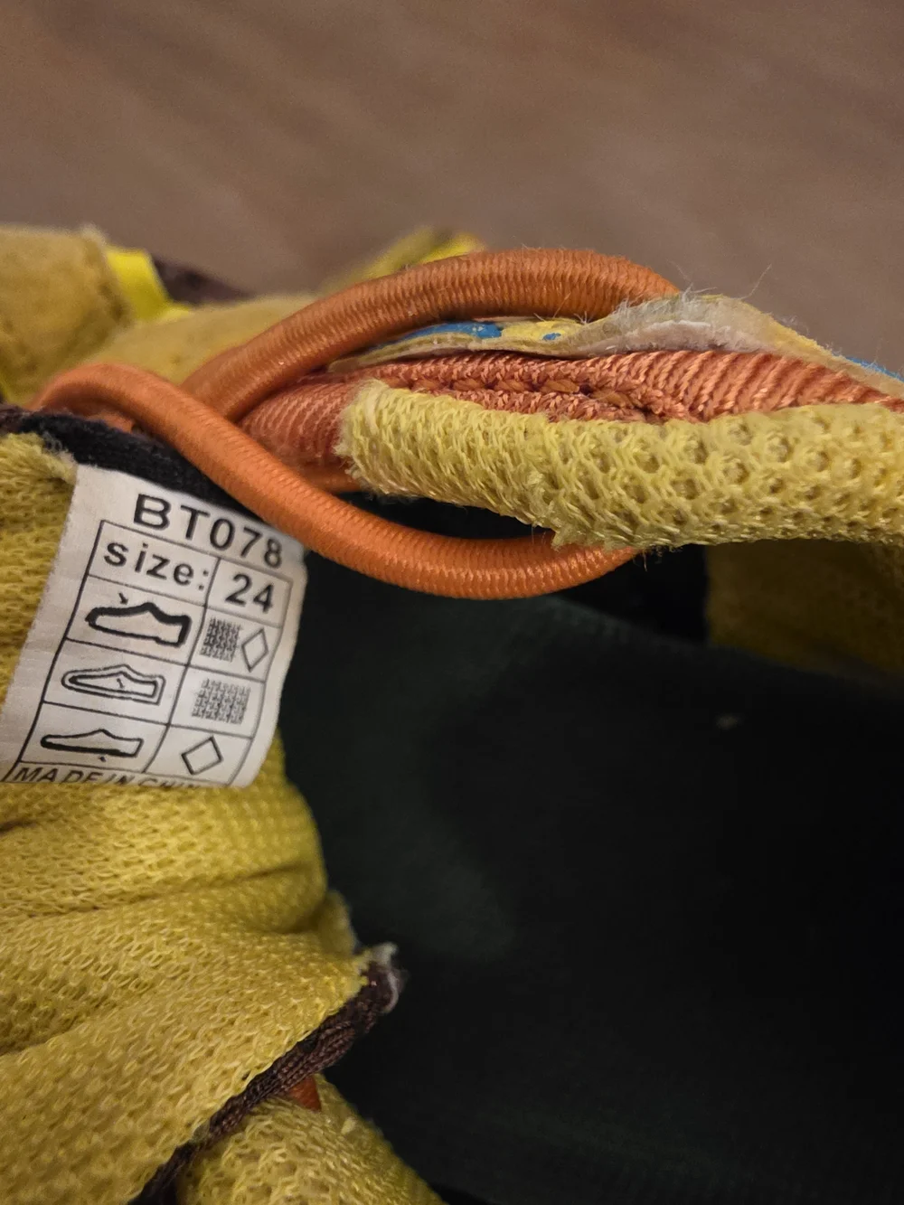 Toddler Saguaro Yellow & Orange Bearfoot Athletic Shoes ...Wide Toe Bed.